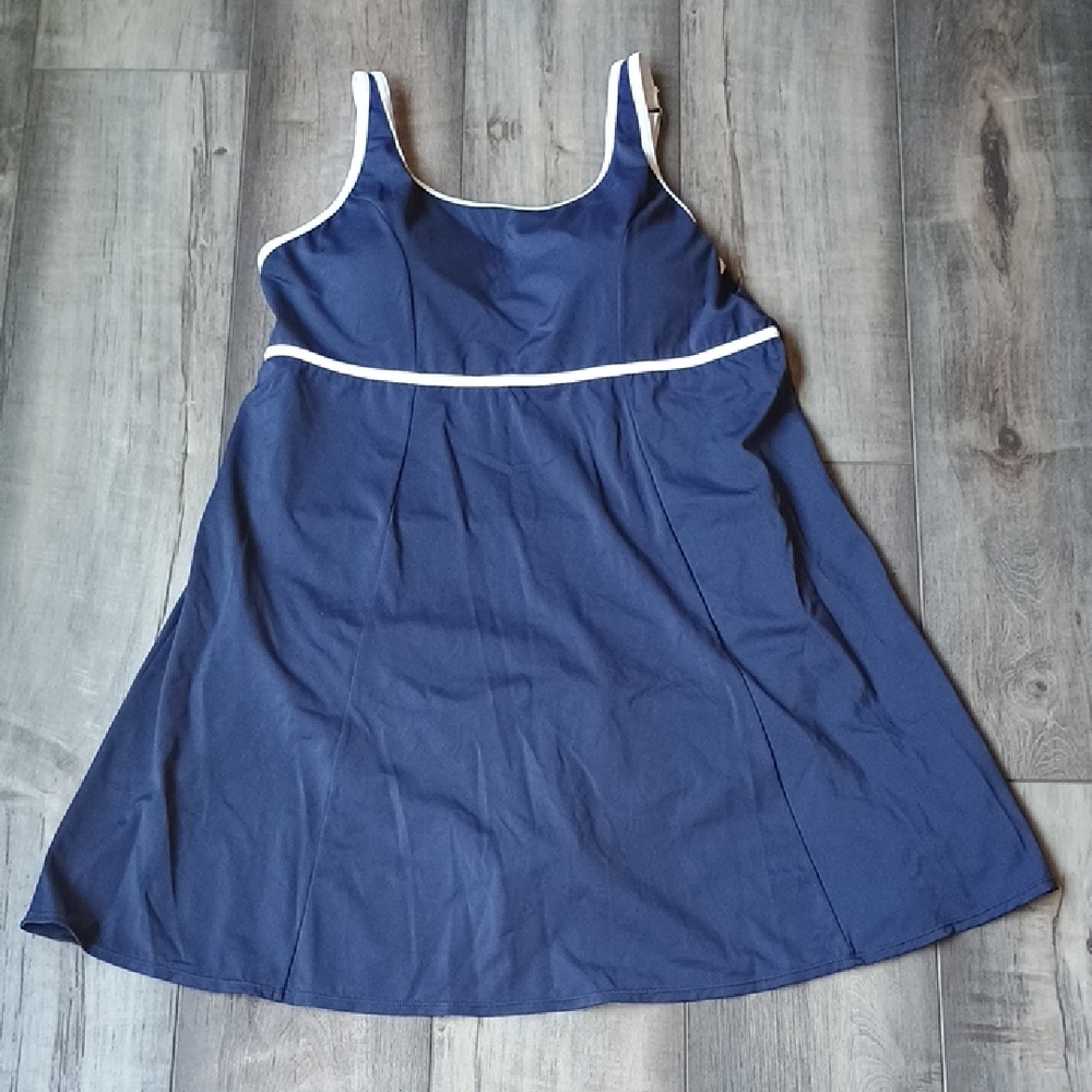 Sport Savvy Women's Navy Blue Swim Dress Size 14